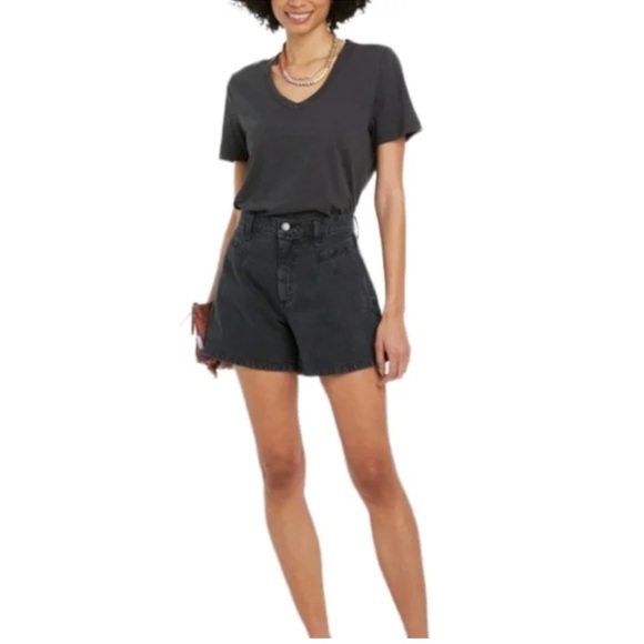 UNIVERSAL THREAD High Rise Midi Shorts A-Line Denim Jean Shorts Size 16 NEW - Picture 1 of 12